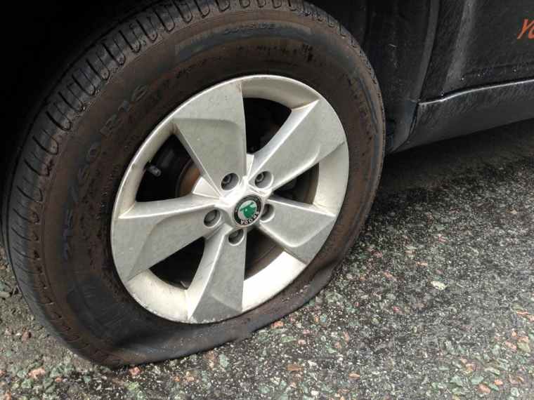 flat tyre