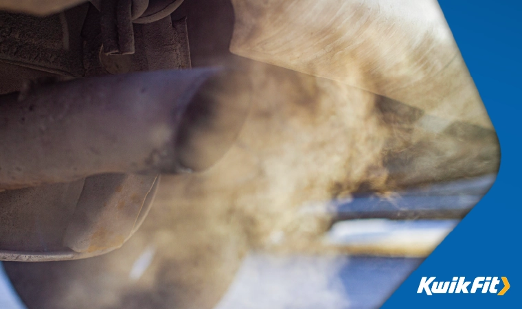 Dusty exhaust fumes