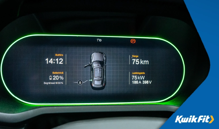 Dashboard in an EV