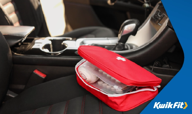 First aid kit in the car