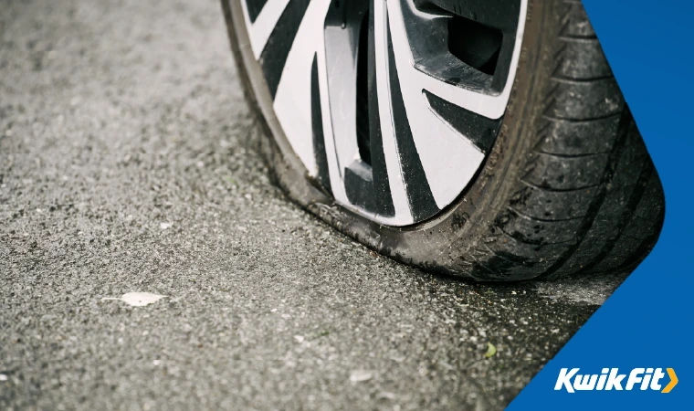 flat or punctured tyre