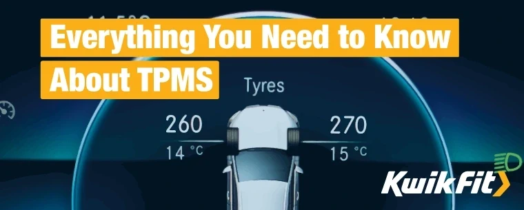 Tyre pressures shown on a dashboard.