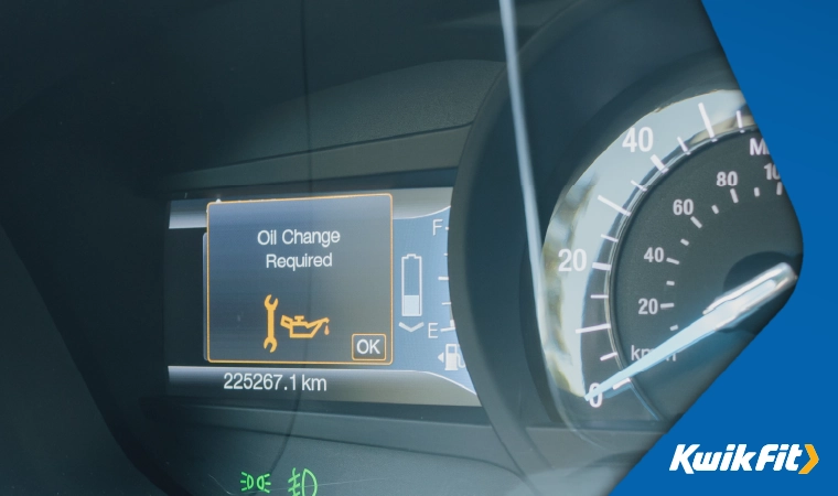 oil change warning light on dashboard