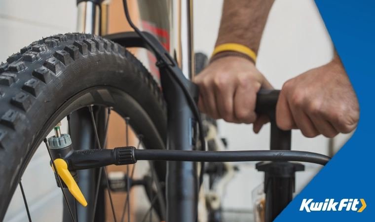 Pump up bicycle tyres