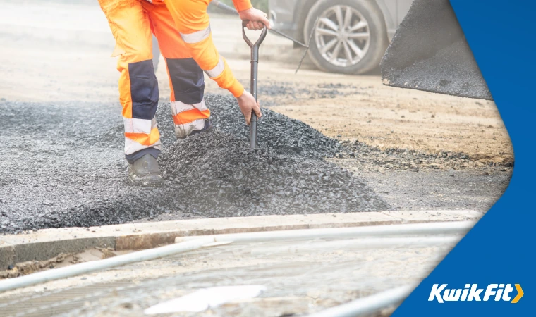 repaving roads