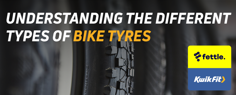 A row of bike tyres