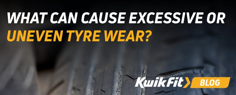Uneven tyre wear close up