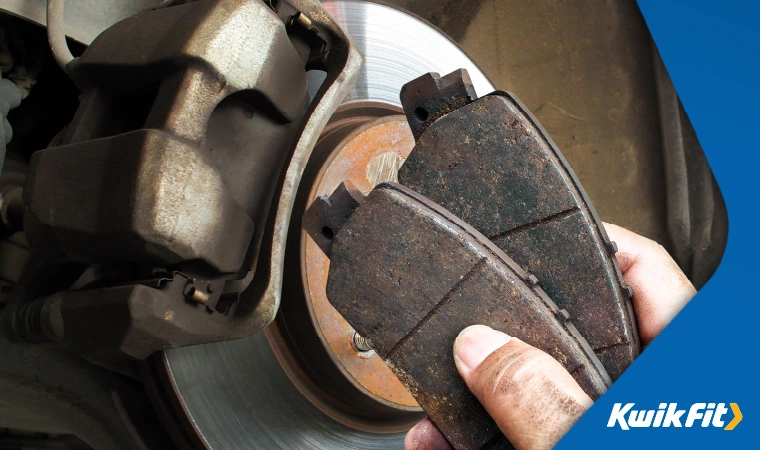 Worn brake pads